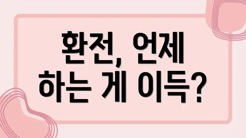 환전, 언제 하는 게 이득?