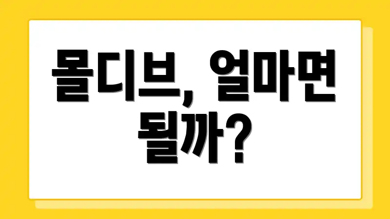 몰디브, 얼마면 될까?