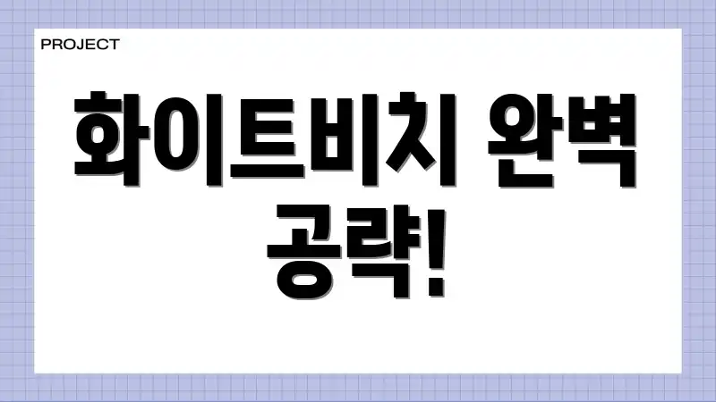 화이트비치 완벽 공략!