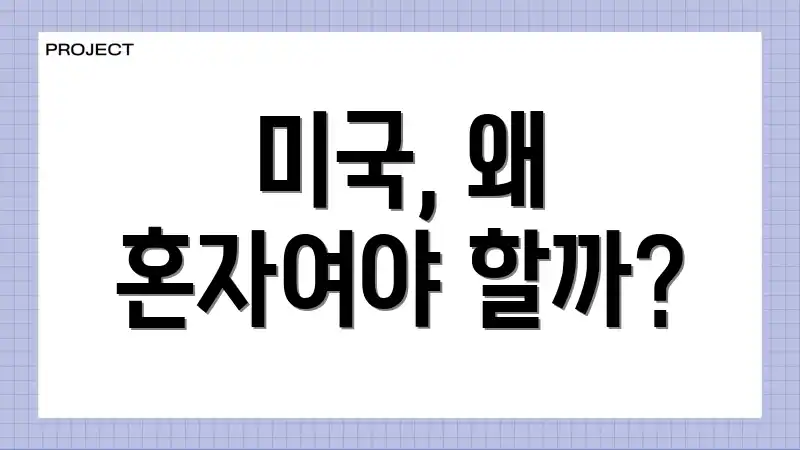 미국, 왜 혼자여야 할까?