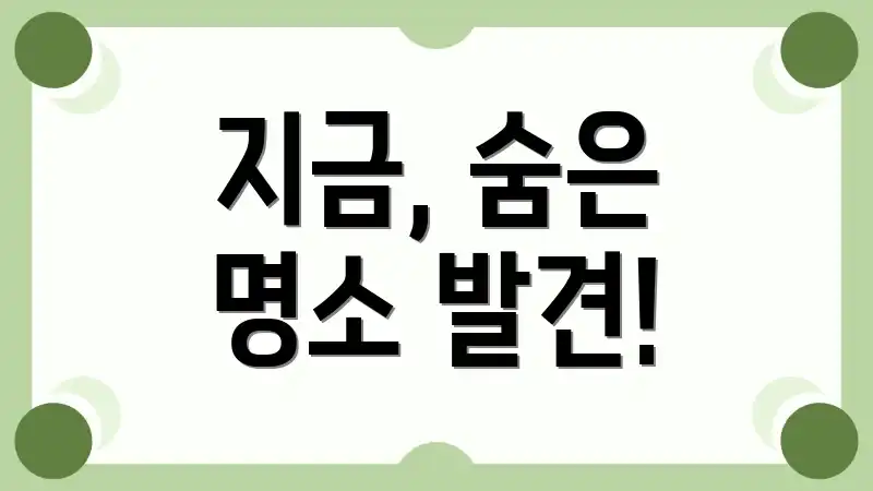 지금, 숨은 명소 발견!