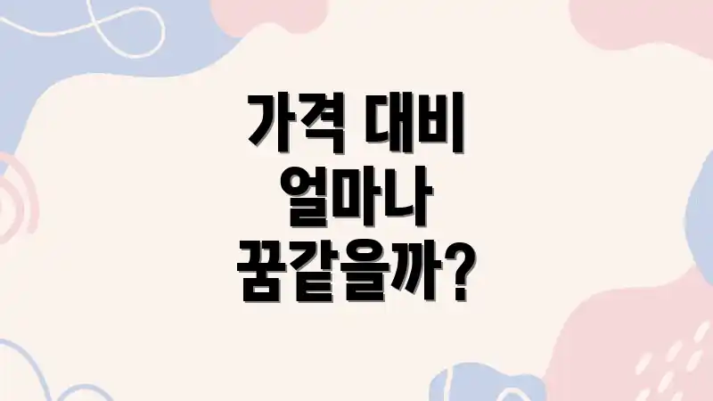 가격 대비 얼마나 꿈같을까?