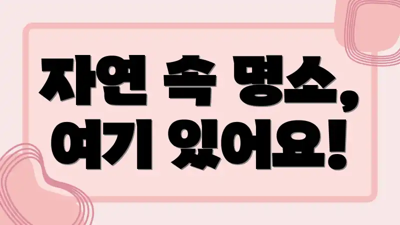 자연 속 명소, 여기 있어요!