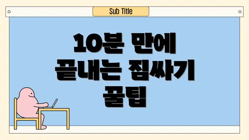 10분 만에 끝내는 짐싸기 꿀팁