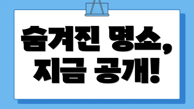 숨겨진 명소, 지금 공개!