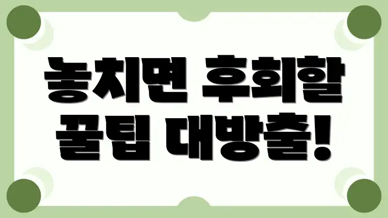 놓치면 후회할 꿀팁 대방출!