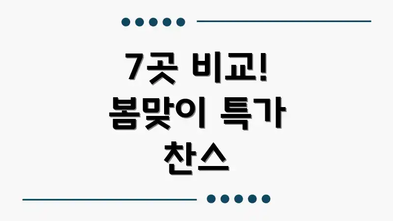 7곳 비교! 봄맞이 특가 찬스