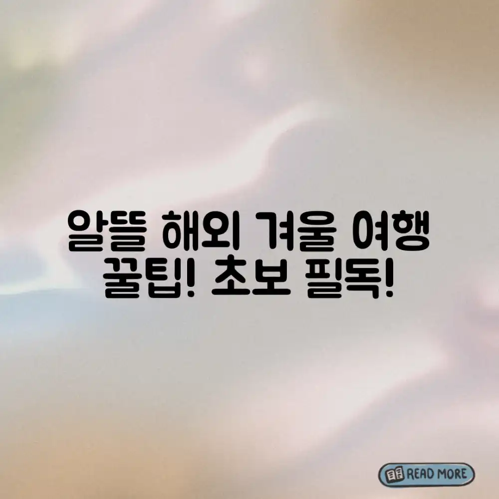초보자도 알뜰 해외 겨울 여행 꿀팁 대방출!