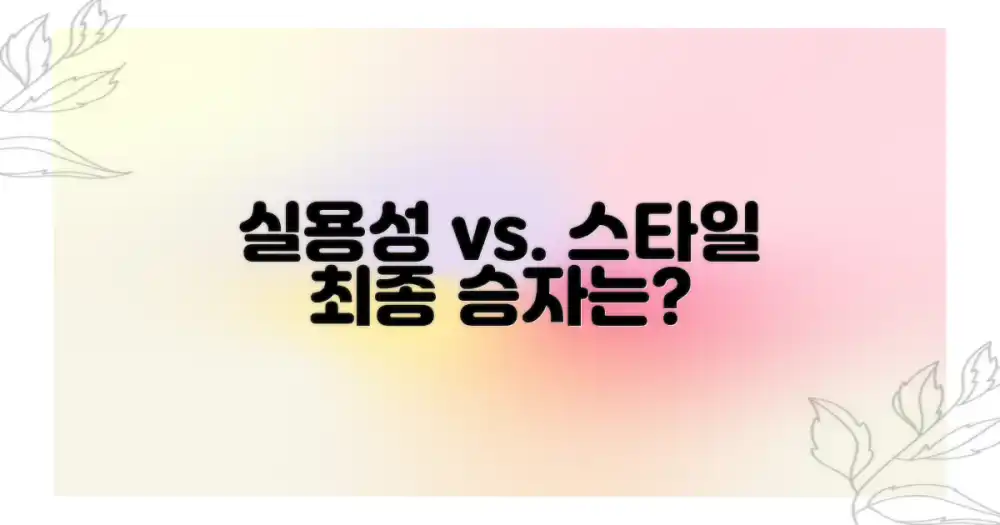 실용성 vs. 스타일