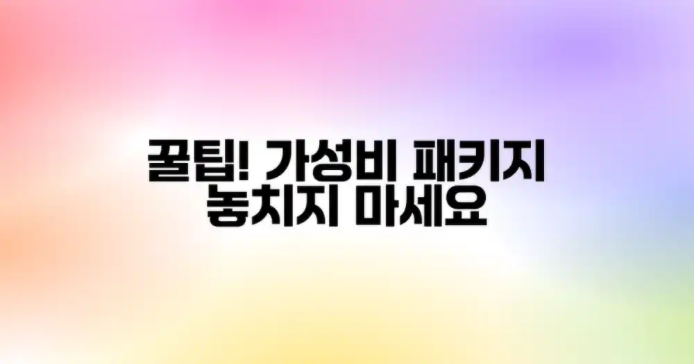 알뜰한 패키지 선택 노하우