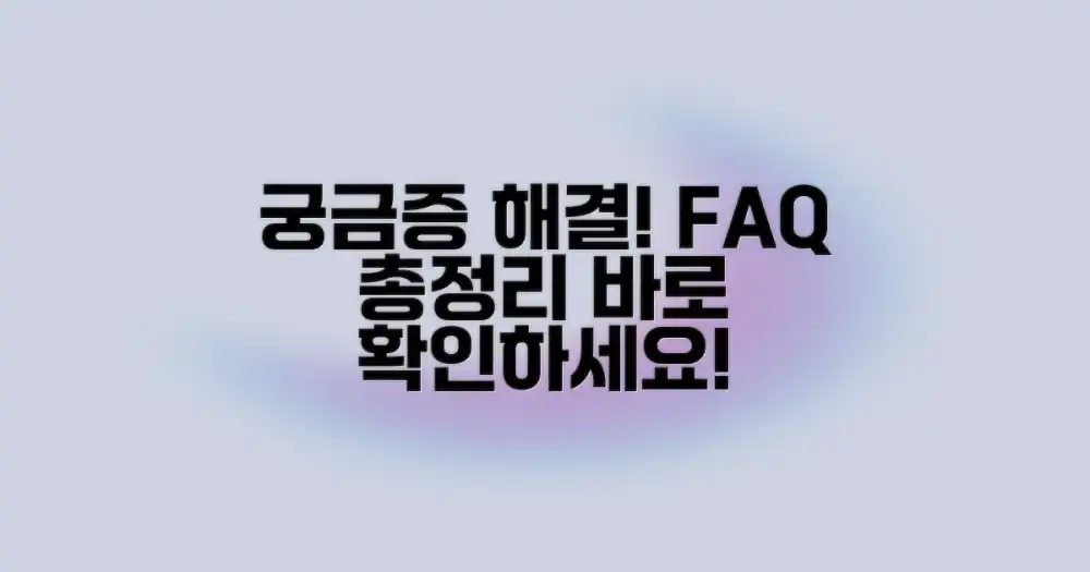 자주 묻는 질문