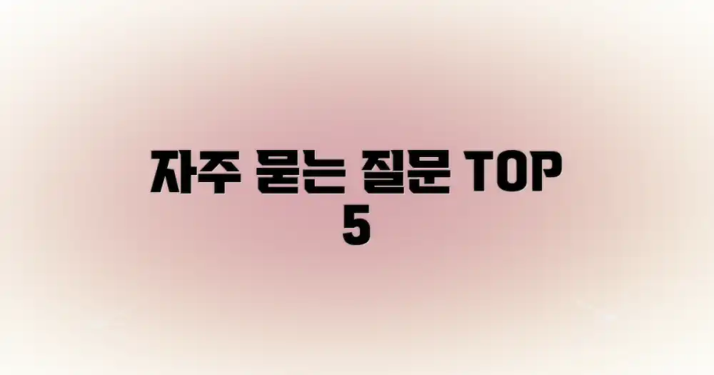 자주 묻는 질문