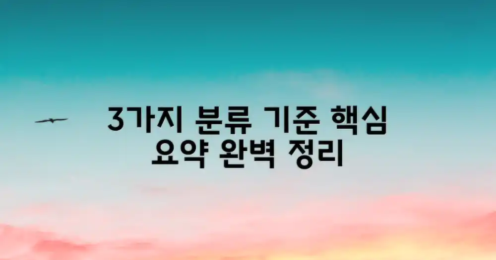 3가지 주제별 분류 기준